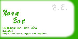 nora bot business card
